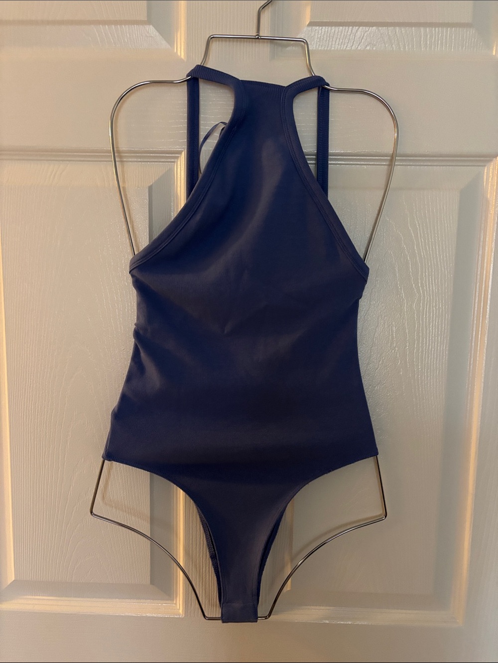 Brand New Zara light blue High-Neck One-Piece combination tulle bodysuit